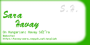 sara havay business card